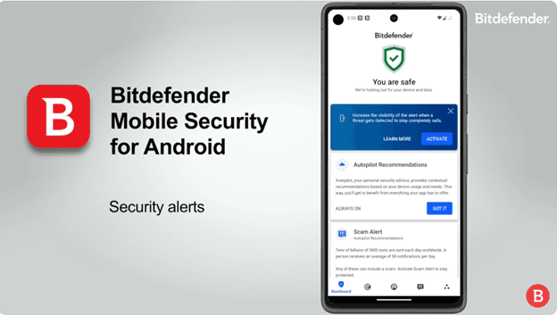 ปกป้องมือถืออย่างรอบด้าน ด้วยฟีเจอร์อัจฉริยะจาก Bitdefender Mobile Security