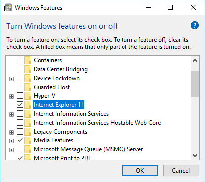 วิธีถอนการติดตั้ง IE11 จาก Windows 10