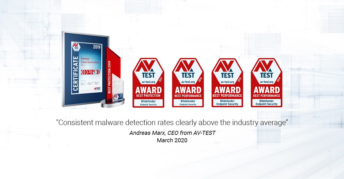 Bitdefender ได้อันดับที่ 1 สำหรับผลการทดสอบ AV-Test ครึ่งแรกของปี 2020