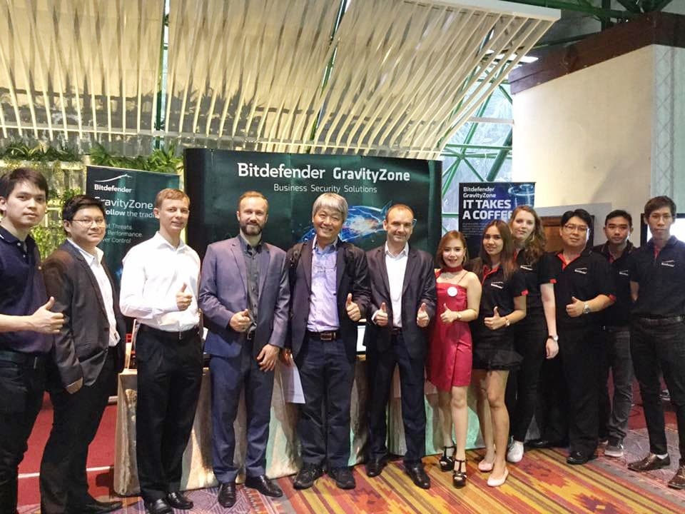 ทีมงาน Bitdefender ประเทศไทยในงานอีเวนต์ความปลอดภัยทางธุรกิจ GravityZone ที่กรุงเทพฯ
