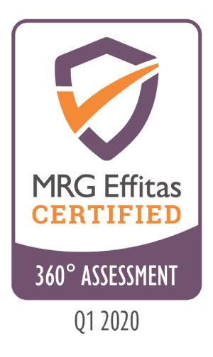 Mrg logo award badge