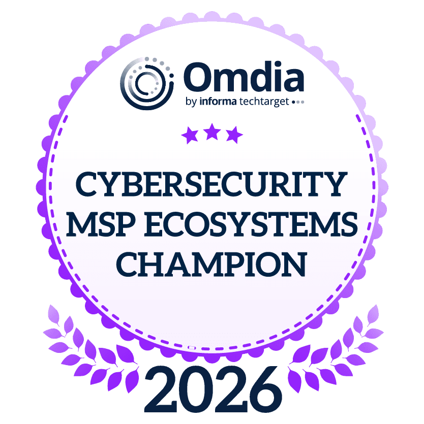 Omdia cybersecurity msp ecosystems champion 150ppi 1 leaders award badge
