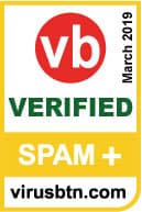 Vbspam plus 0319 award badge