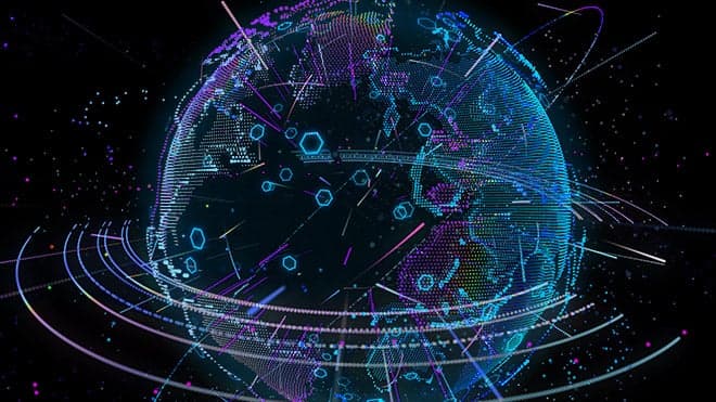 Abstract globe of connected nodes representing the Bitdefender Global Protective Network